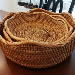 3pcs Hand Weaved Baskets